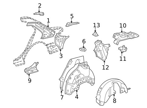 Inner Components for 2002 Lexus LS430 #0