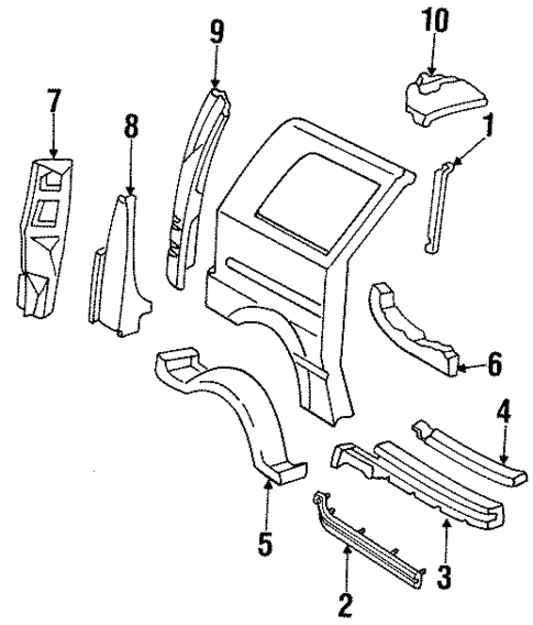Inner Structure & Rails for 1986 Ford Aerostar #1