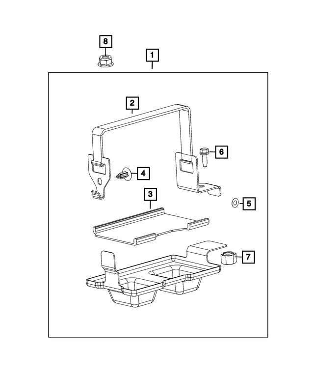 68606161AA - Electrical: Battery Tray for Jeep: Wagoneer S Image