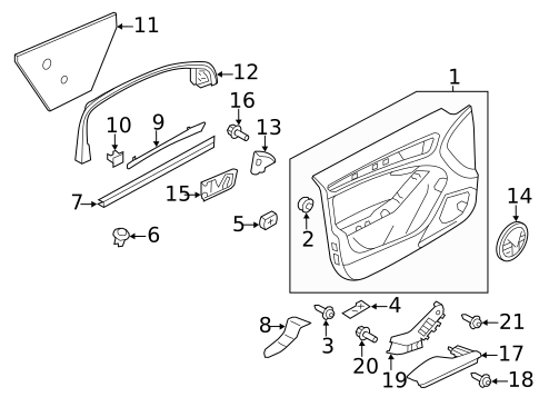 Interior Trim - Front Door for 2016 Audi Q5 #0