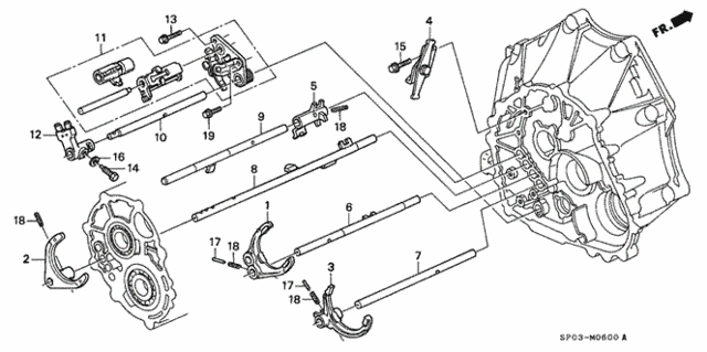 MT Shift Fork for 1995 Acura Legend #0