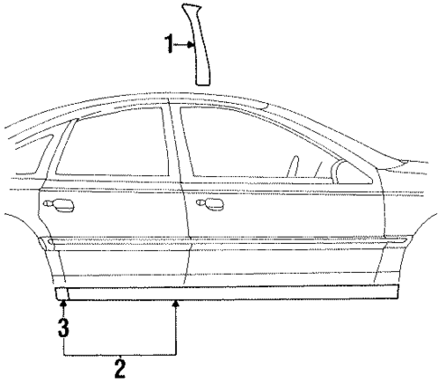 Exterior Trim - Pillars for 2001 Ford Crown Victoria #0