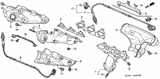 Exhaust Manifold (1) for 1993 Acura NSX #0