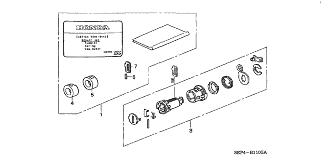 Key Cylinder Kit for 2004 Acura TL #0