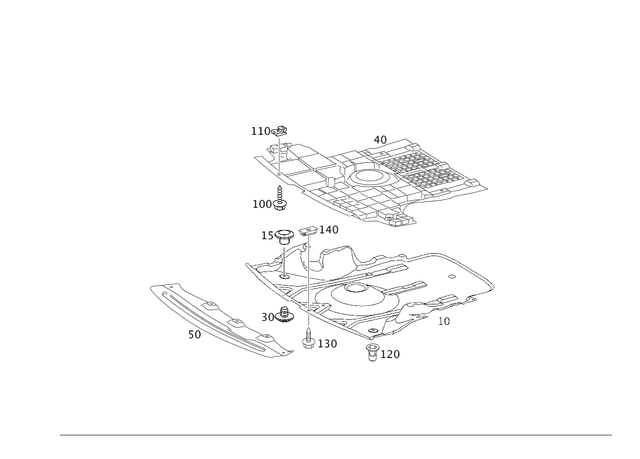 2035240401 - Chassis Sheet Metal/Air Intake: Protective Metal Sheet for Mercedes-Benz: 180C, C230, C240, C280, C32 AMG, C320, C350, C55 AMG Image image