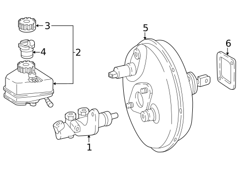 Master Cylinder - Components On Dash Panel for 2010 Mercedes-Benz G55 AMG #0
