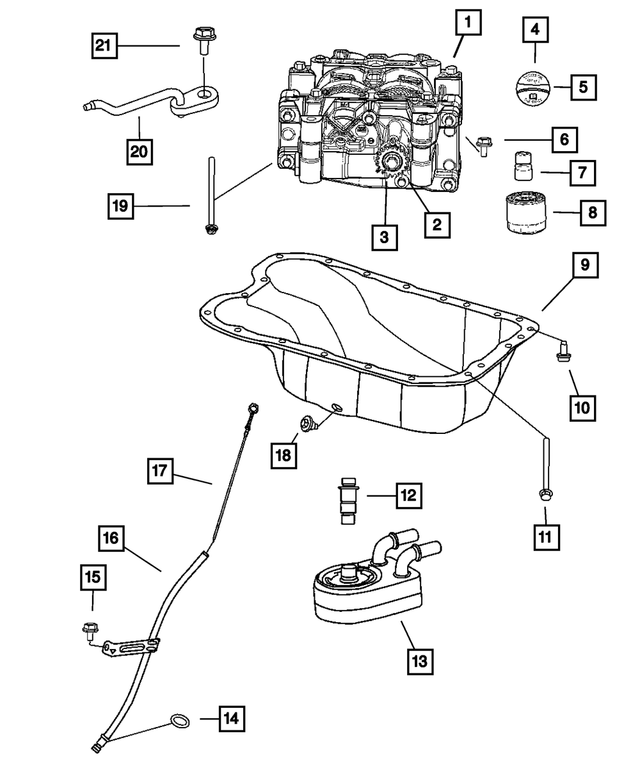 4884757AD - : Engine Oil Cooler for Mopar Image