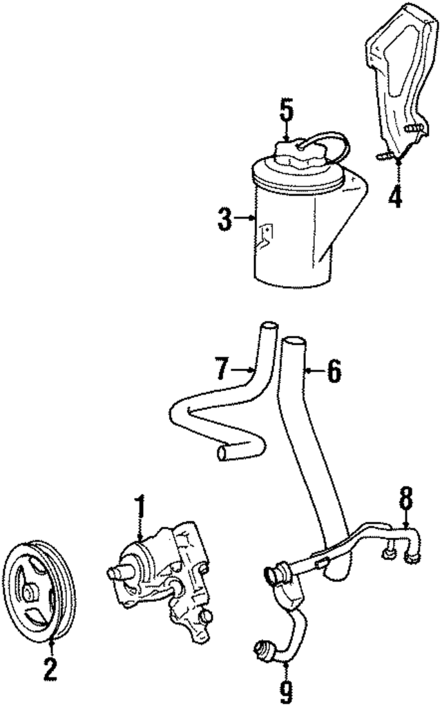 F8AZ3A713BA - Steering: Return Hose for Ford Image