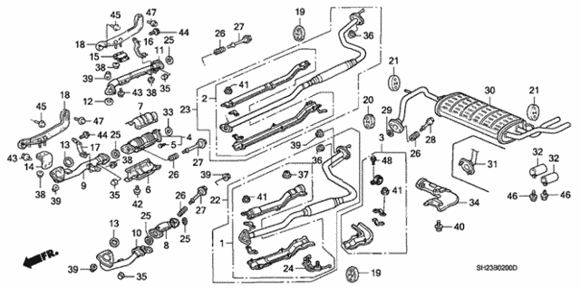 Exhaust System for 1991 Honda CRX #0
