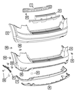 68088783AB - Frame, Bumper and Fascia: Rear Energy Absorber for Mopar Image