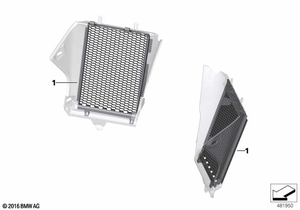                                    Protective guard for radiator, left
                                