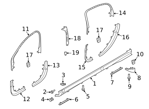 Exterior Trim - Pillars for 2020 Jaguar I-Pace #0