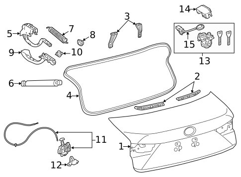 Lid & Components for 2020 Lexus RC F #0