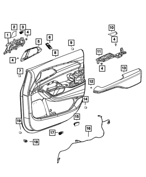 Door Trim Panels - Front and Rear for 2022 Chrysler Pacifica #0