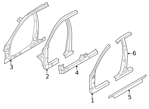 Hinge Pillar for 2009 Hyundai Sonata #0