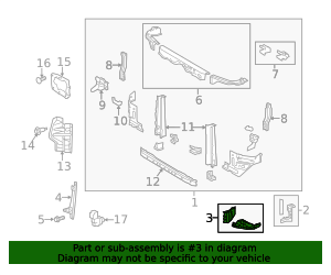 53725-0C902 - Fender Apron Reinforcement - 2014-2022 Toyota | OEM ...