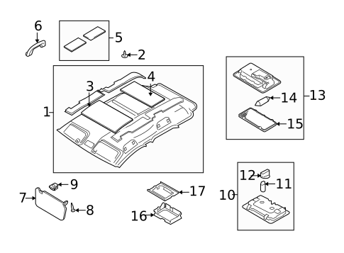 Interior Trim - Roof for 2011 Suzuki SX4 #0