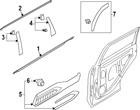 Exterior Trim - Rear Door for 2025 Subaru Forester #0