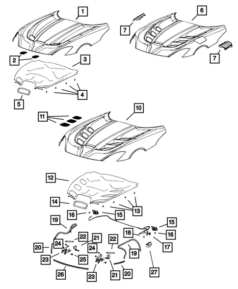 Hood and Hood Release for 2017 Dodge Viper #0