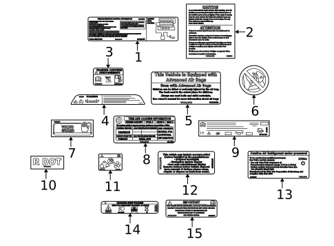 Labels for 2008 Volvo XC70 #0