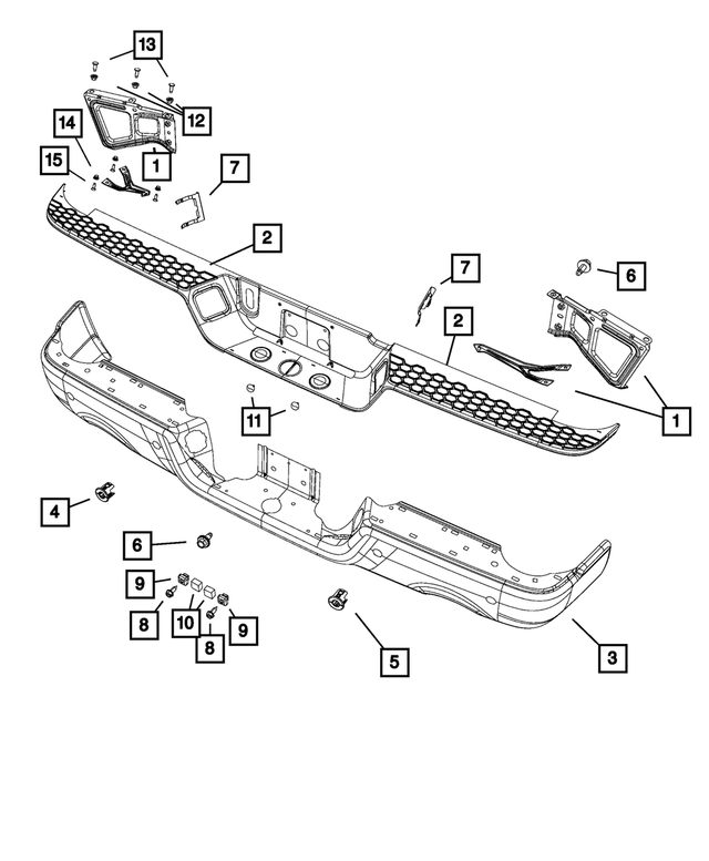 « 6027958 – Frame, Bumper and Fascia : A Emboîter Ecrou pour Mopar Image »