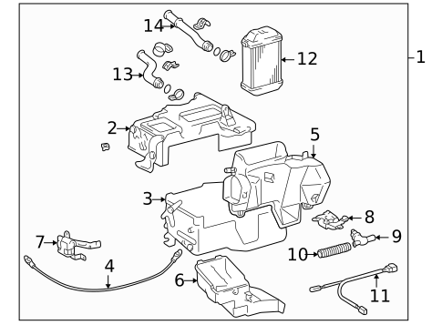 Heater Components for 2001 Toyota 4Runner #1