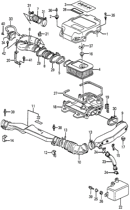 Air Cleaner (PGM-FI) for 1985 Honda Accord #0