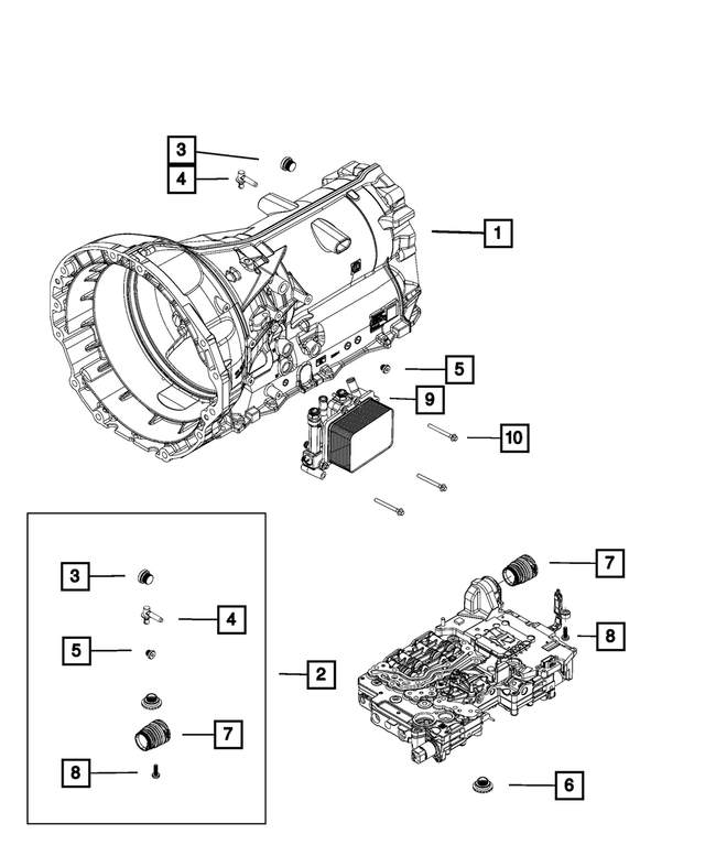 68225347AA - 8HP70; 8-Speed; Automatic Transmission: Transmission Plug Kit for Mopar Image