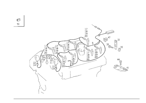 Engine Cable Harness for 1993 Mercedes-Benz 500E #1