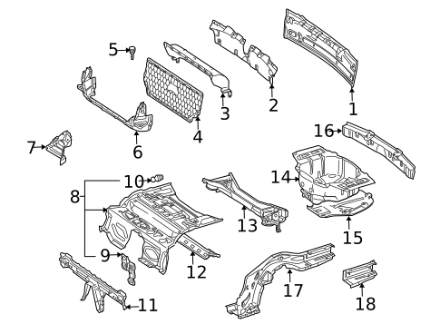 Rear Body & Floor for 2005 Mercedes-Benz SLK 55 AMG&reg; #0
