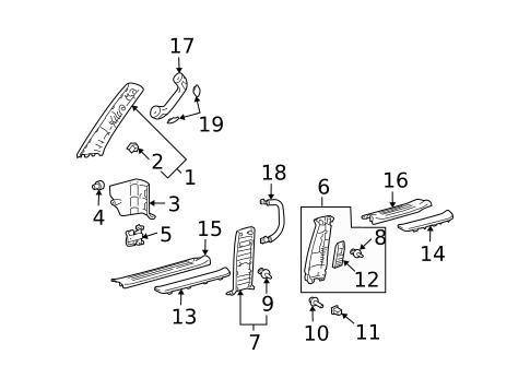 Interior Trim - Pillars for 2006 Lexus GX470 #0