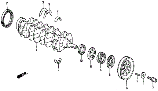 Crankshaft for 1984 Honda Prelude #0