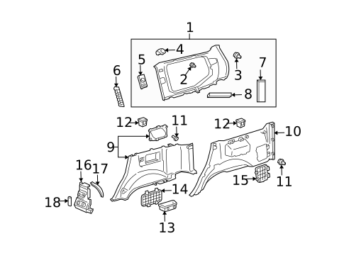 Interior Trim - Quarter Panels for 2006 Lexus GX470 #1