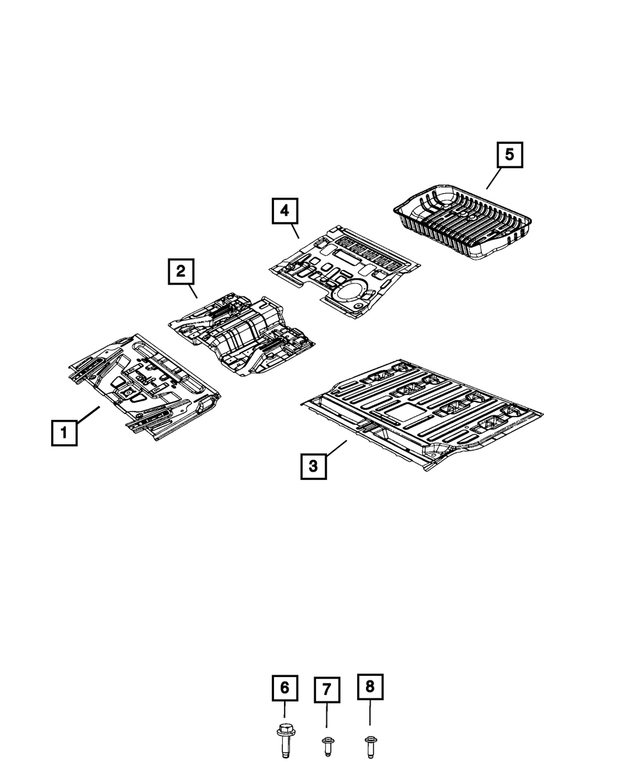 6510978AA - Body Sheet Metal Except Doors: Weld Nut for Chrysler: Pacifica, Voyager | Dodge: Charger Daytona, Durango | Jeep: Cherokee, Grand Cherokee L, Grand Wagoneer, Wagoneer, Wagoneer S | Ram: 1500 Image