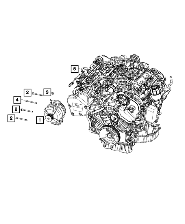R4801835AD - Electrical: Engine Generator, Remanufactured for Jeep: Grand Cherokee Image