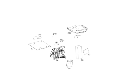 Insulation in Luggage Compartment and Rear End Pillar for 2014 Mercedes-Benz CLA250 #0