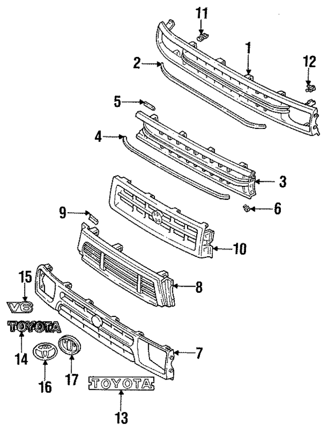 7531835010 - : Nameplate Retainer for Toyota: 4Runner, Pickup Image
