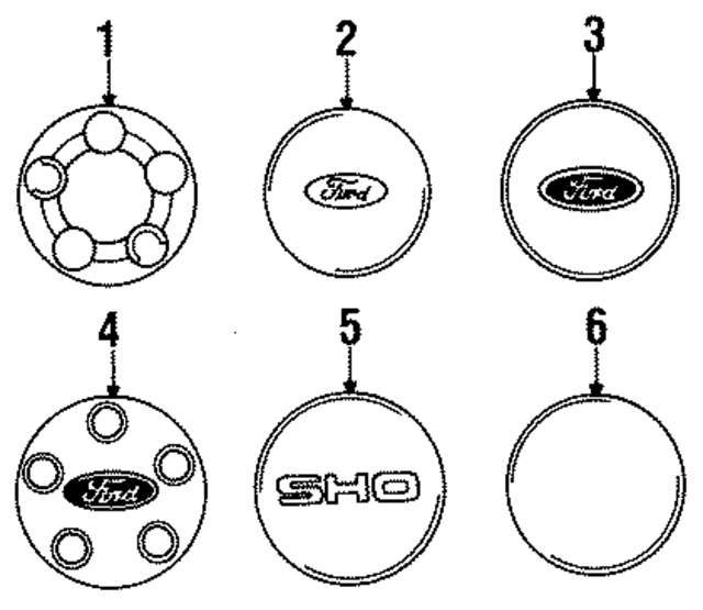 FODZ1130B - Suspension: Center Cap for Ford Image