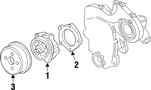 Water Pump for 1999 Oldsmobile Cutlass #0