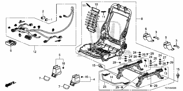 Front Seat Components (R.) for 2019 Honda Pilot #0