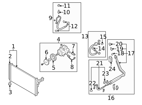 A/C Condenser & Evaporator for 2015 Hyundai Genesis #0