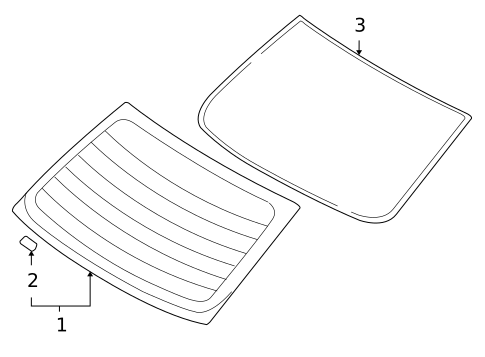 Glass & Hardware - Back for 2011 Hyundai Azera #0