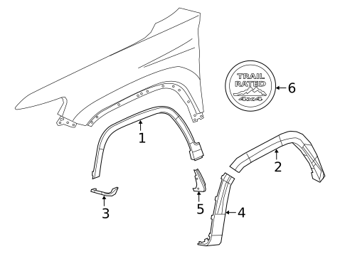 Exterior Trim - Fender for 2022 Jeep Cherokee #0