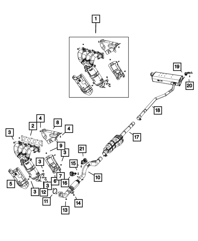 68271573AA - Exhaust: Exhaust Shield for Chrysler: 200 | Jeep: Cherokee, Compass Image