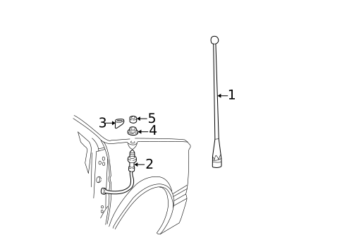 Antenna & Radio for 2002 Dodge Caravan #0