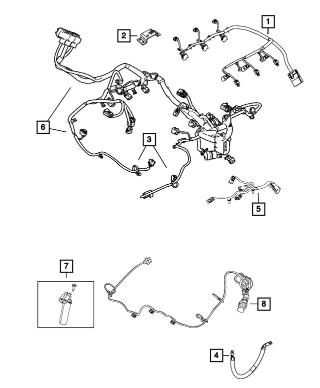 68252089AE - Electrical: Engine Wiring for Mopar Image image