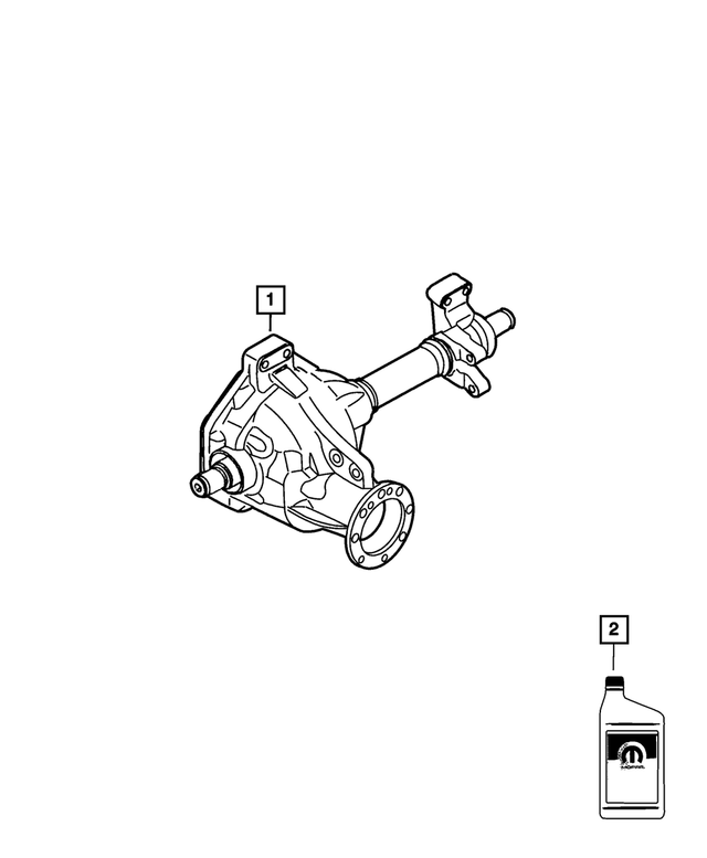 52069862AJ - Front Axle; Corporate 205 MM; Differential and Drive Line: Service Front Axle for Mopar Image
