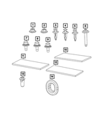6510245AA - Electrical: Screw for Chrysler: 300 | Dodge: Challenger, Charger | Jeep: Grand Wagoneer, Wagoneer | Ram: 1500, 1500 Classic, 2500, 3500 | SRT: Viper Image