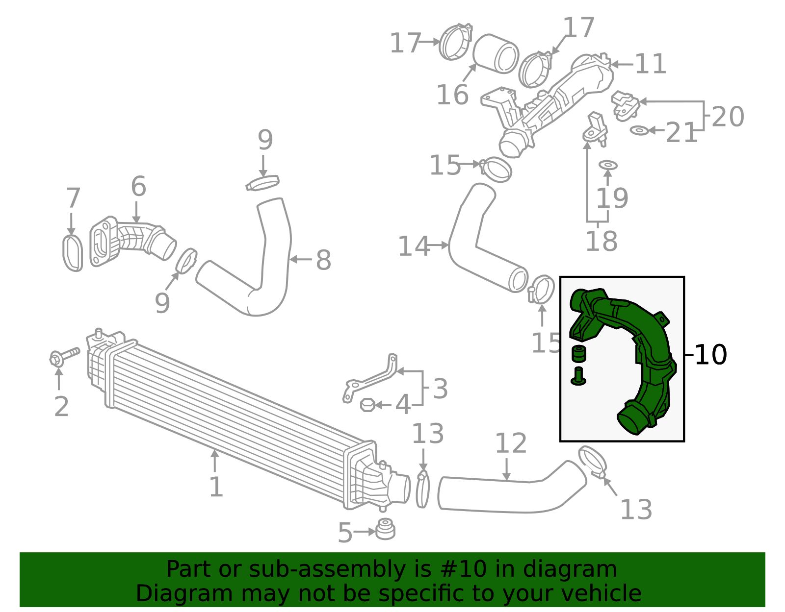 17292-6A0-A01 - 2018-2022 Honda Accord - Pipe Assembly Inter-Cooler ...