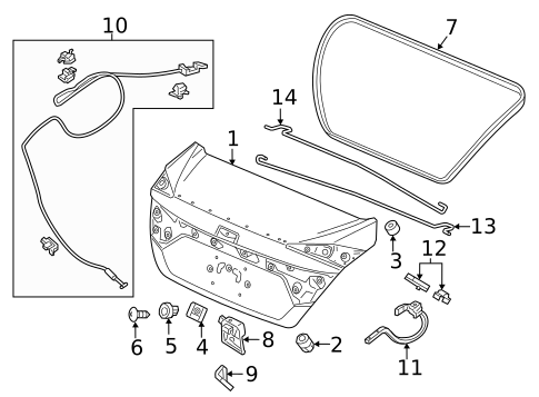 Lid & Components for 2017 Honda Civic #1